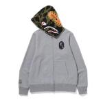 EM Sneakers BAPE x OVO Shark Full Zip Hoodie Grey