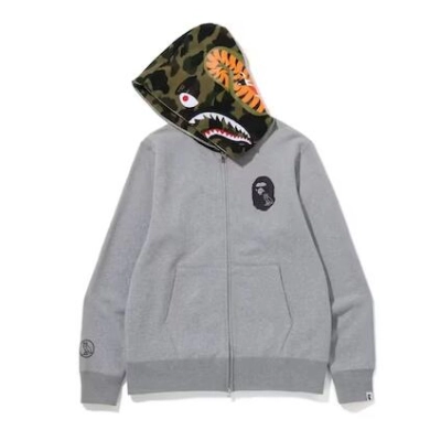 EM Sneakers BAPE x OVO Shark Full Zip Hoodie Grey 01