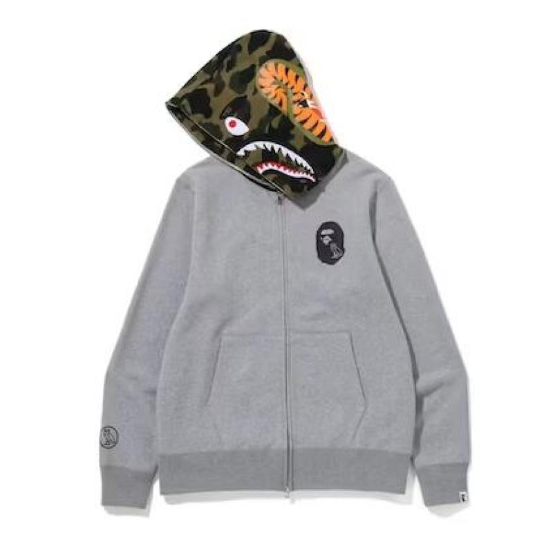 EM Sneakers BAPE x OVO Shark Full Zip Hoodie Grey