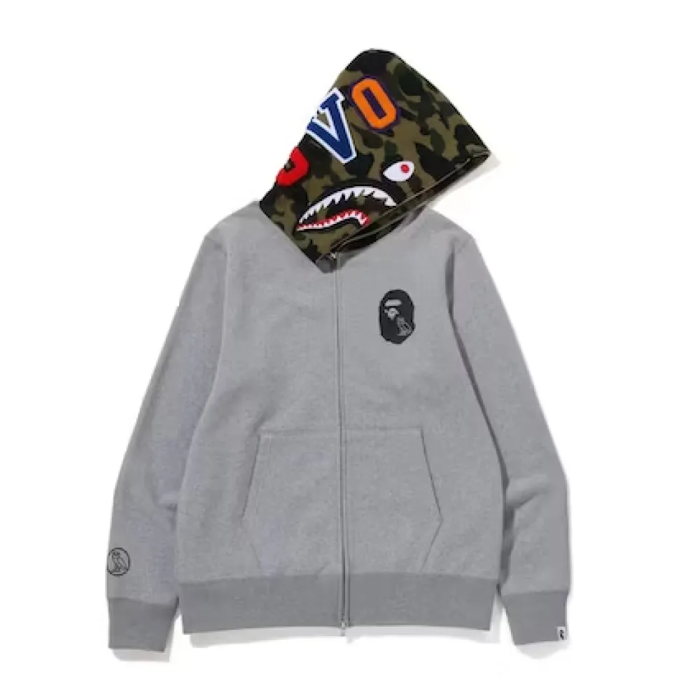 EM Sneakers BAPE x OVO Shark Full Zip Hoodie Grey