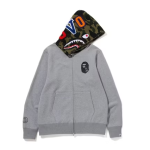 EM Sneakers BAPE x OVO Shark Full Zip Hoodie Grey