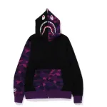 EM Sneakers BAPE Color Camo Shark Full Zip Hoodie (FW23) Purple