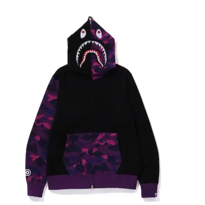 EM Sneakers BAPE Color Camo Shark Full Zip Hoodie (FW23) Purple