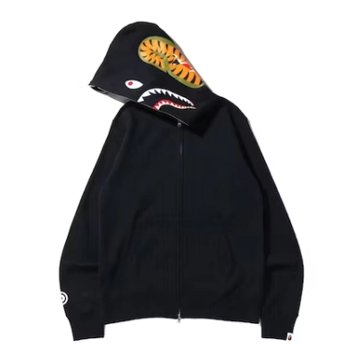 EM Sneakers BAPE Shark Full Zip Hoodie (SS22) Black 01
