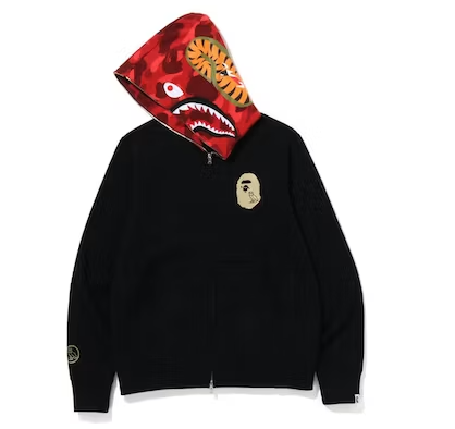 EM Sneakers BAPE x OVO Shark Full Zip Hoodie Black