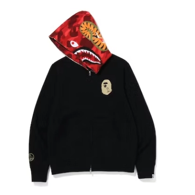 EM Sneakers BAPE x OVO Shark Full Zip Hoodie Black 01
