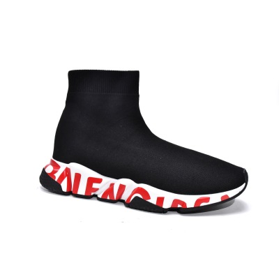 EM Sneakers Balenciaga Speed 2.0 Graffiti Black Red 02