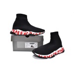 EM Sneakers Balenciaga Speed 2.0 Graffiti Black Red