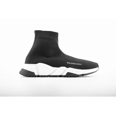 EM Sneakers Balenciaga Speed Recycled Black White 02