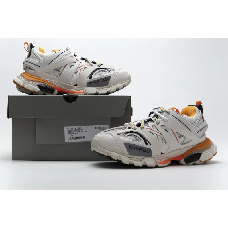 EM Sneakers Balenciaga Track LED White Orange