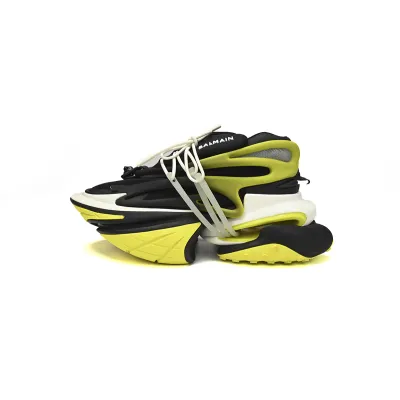 EM Sneakers Balmain Unicorn Low-Top Black Yellow 01