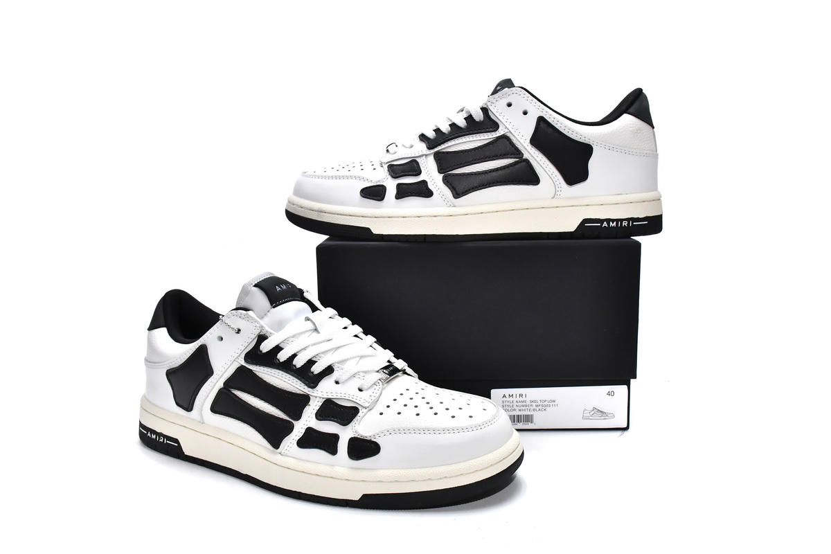 EM Sneakers Amiri Skel Top Low Black White
