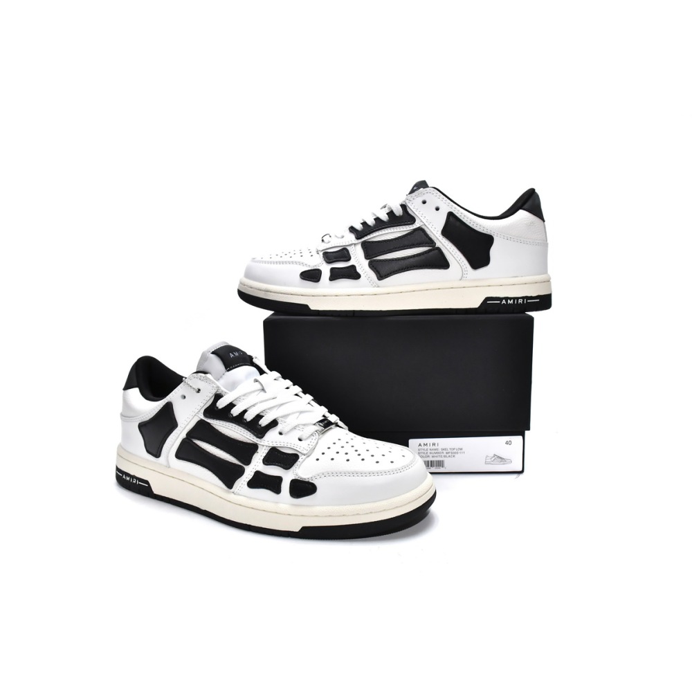 EM Sneakers Amiri Skel Top Low Black White