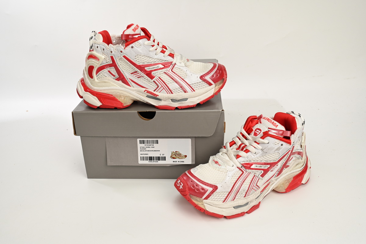 EM Sneakers Balenciaga Runner White Red
