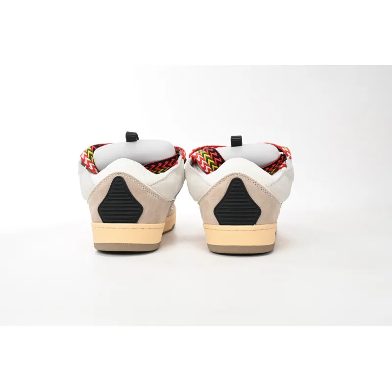 EM Sneakers Lanvin Leather Curb White Ivory
