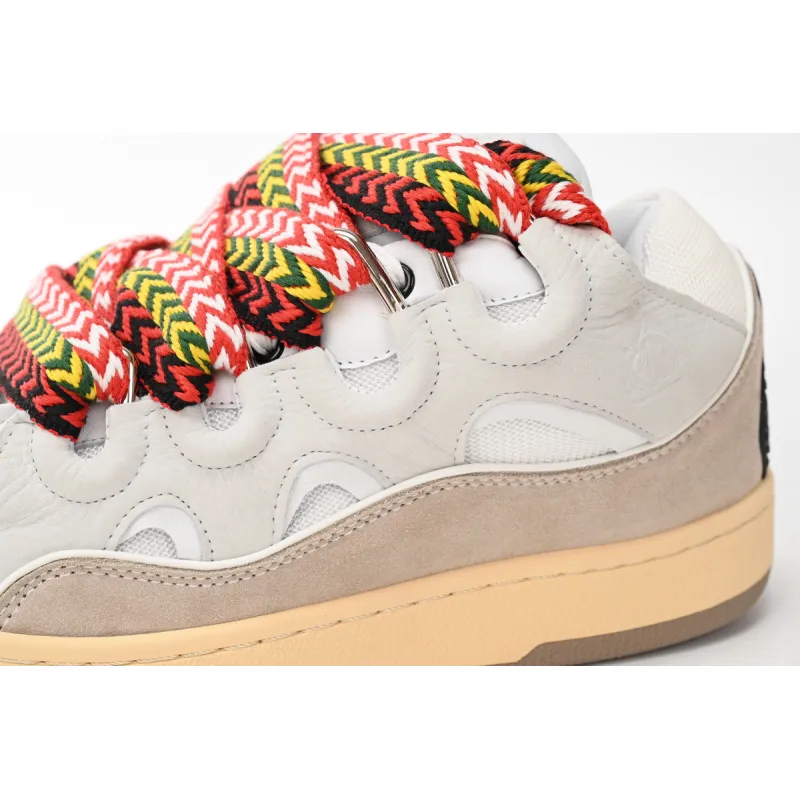 EM Sneakers Lanvin Leather Curb White Ivory