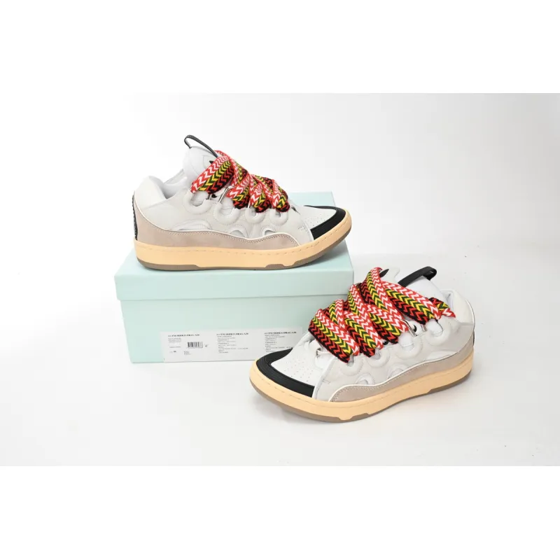 EM Sneakers Lanvin Leather Curb White Ivory