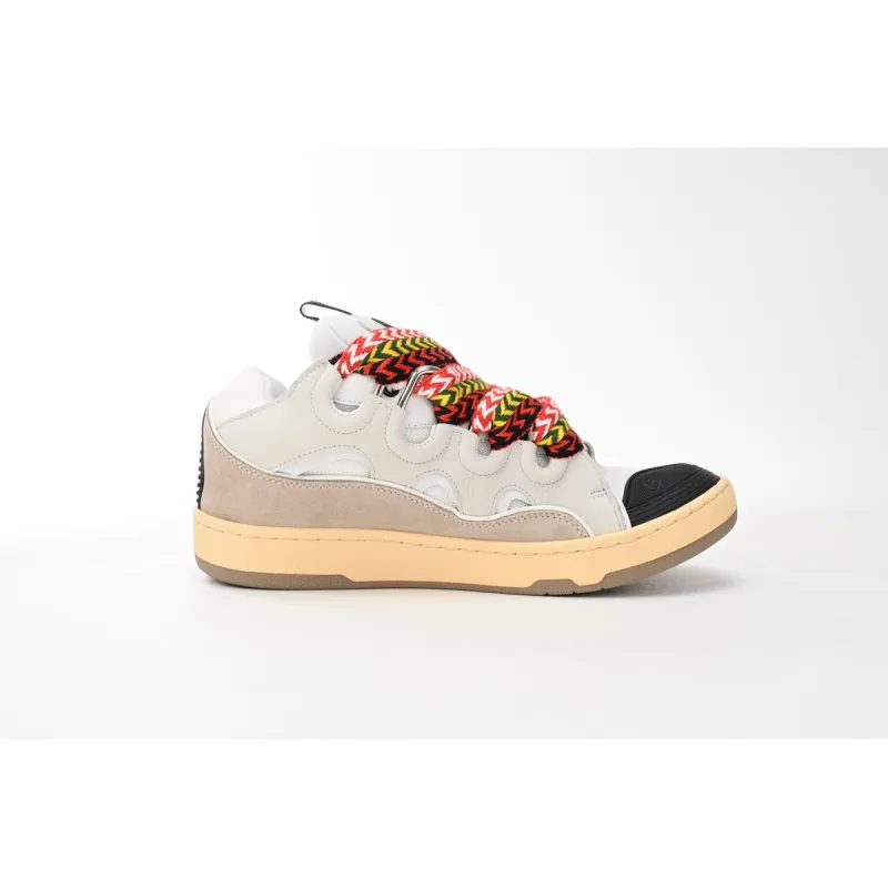 EM Sneakers Lanvin Leather Curb White Ivory
