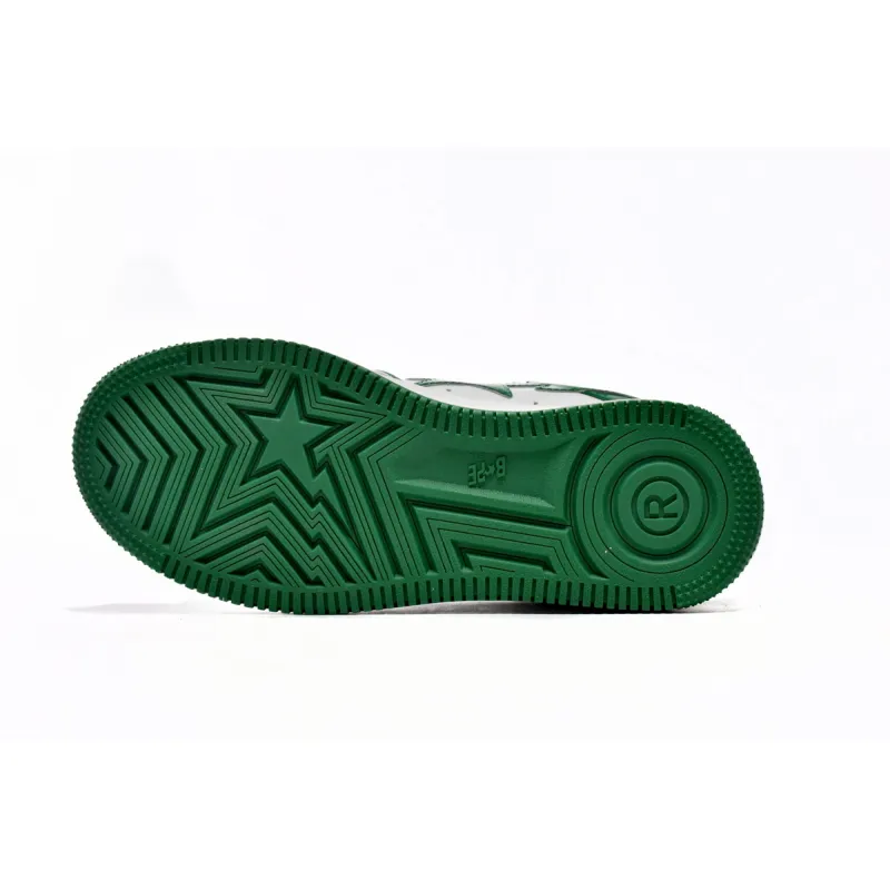 EM Sneakers A Bathing Ape Bape Sta Low White Green