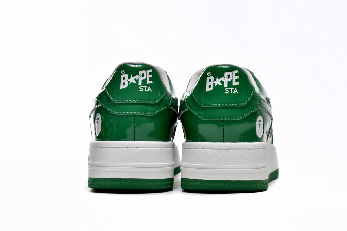 EM Sneakers A Bathing Ape Bape Sta Low White Green
