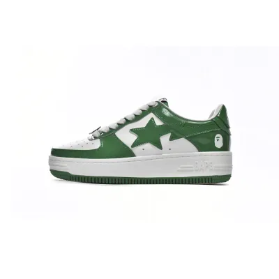 EM Sneakers A Bathing Ape Bape Sta Low White Green 01