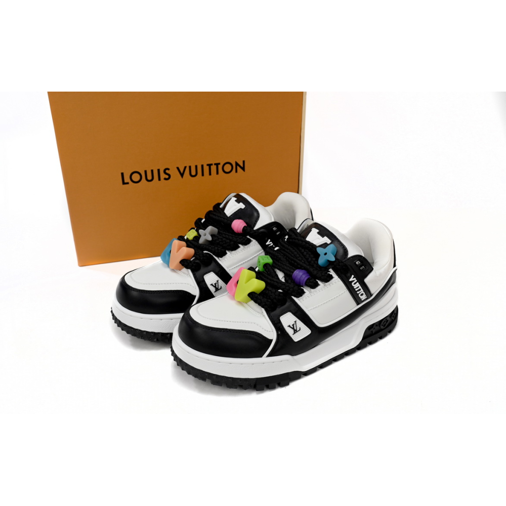 EM Sneakers Louis Vuitton Trainer Maxi Black White