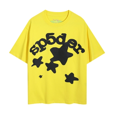EM Sneakers Sp5der T-Shirt Wordwide Star Beluga Yellow 01