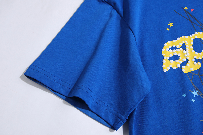 EM Sneakers Sp5der T-Shirt Web Print Gothic TC Blue