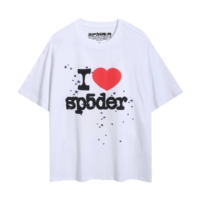 EM Sneakers Sp5der T-Shirt I Heart SP5 Souvenir White 01