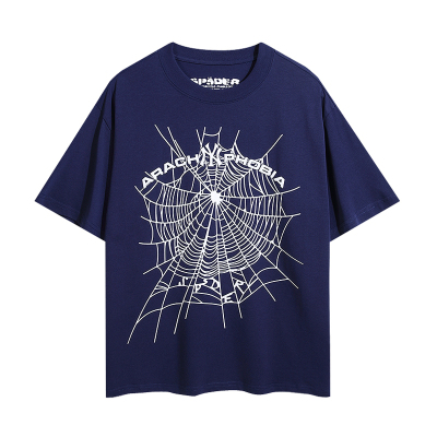 EM Sneakers Sp5der T-Shirt Arach Phobia NewYork Navy 01