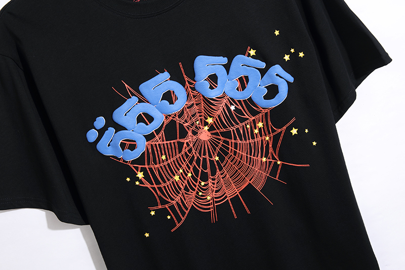 EM Sneakers Sp5der T-Shirt Web 555 Designed Balck