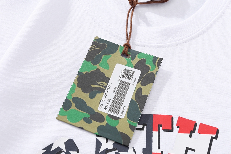 EM Sneakers Bape T-Shirt 1872 White & Black