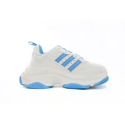 EM Sneakers adidas x Balenciaga Triple S White And Blue 02