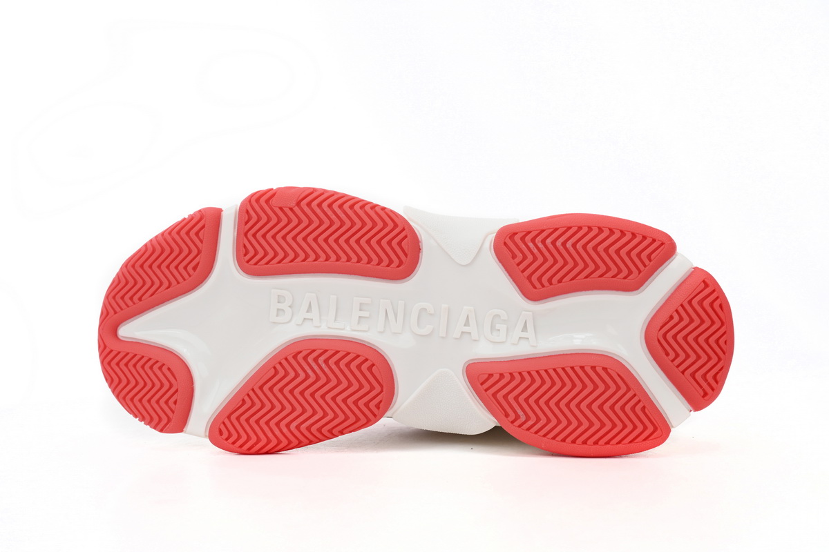 EM Sneakers Balenciaga Triple S × Adidas White Red Bar