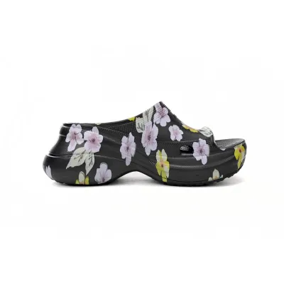 EM Sneakers Balenciaga x Crocs Pool Slide Sandals Grey Flower (Women's) 02