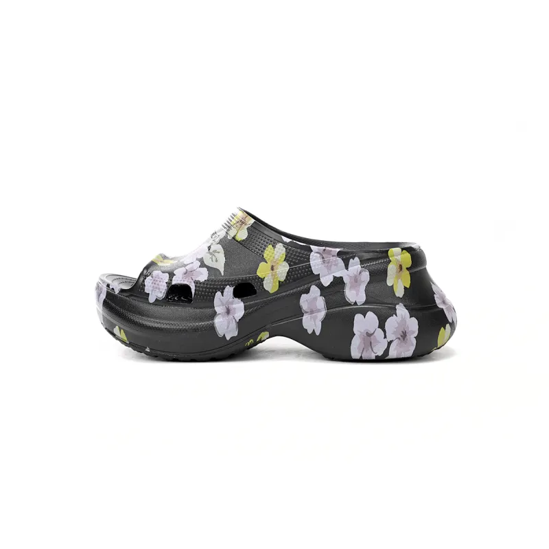 EM Sneakers Balenciaga x Crocs Pool Slide Sandals Grey Flower (Women's)