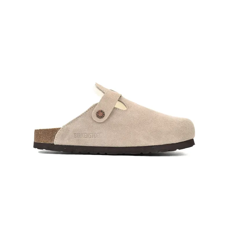 EM Sneakers Birkenstock Boston Shearling Coin Suede Beige