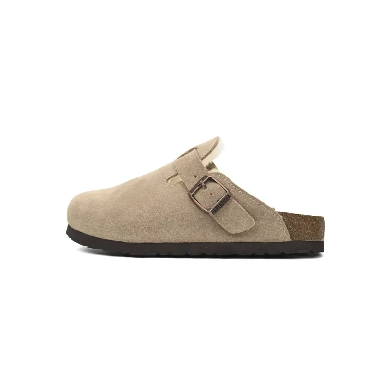 EM Sneakers Birkenstock Boston Shearling Coin Suede Stone