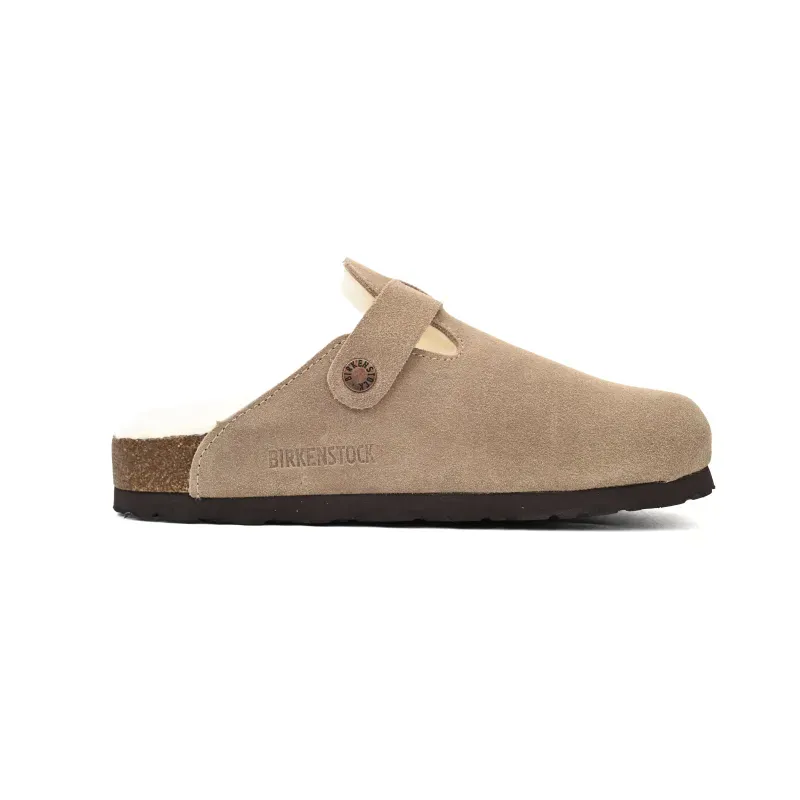 EM Sneakers Birkenstock Boston Shearling Coin Suede Stone