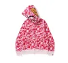 EMSneakers BAPE ABC Camo Shark Full Zip Hoodie Pink