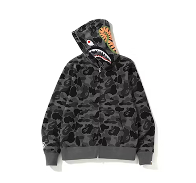 EM Sneakers BAPE Color Camo Shark Full Zip Hoodie Black