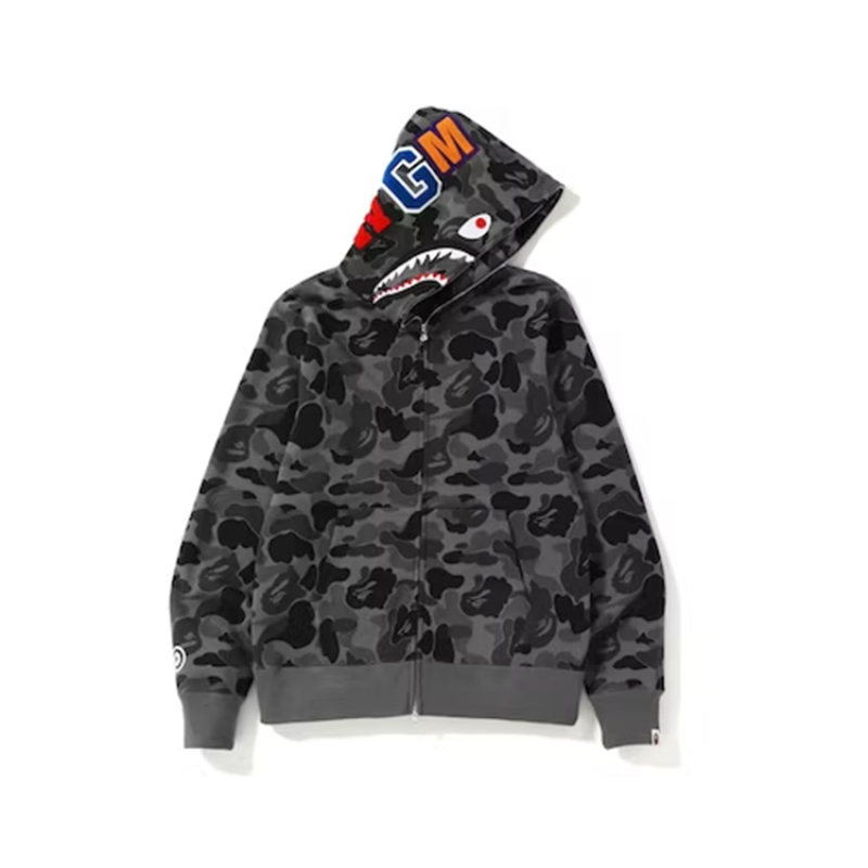 EM Sneakers BAPE Color Camo Shark Full Zip Hoodie Black