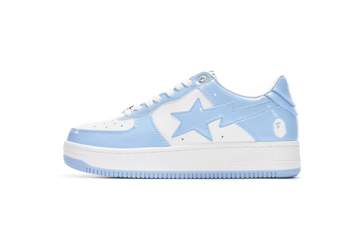 EM Sneakers A Bathing Ape Bape SK8 Sta Low White Blue