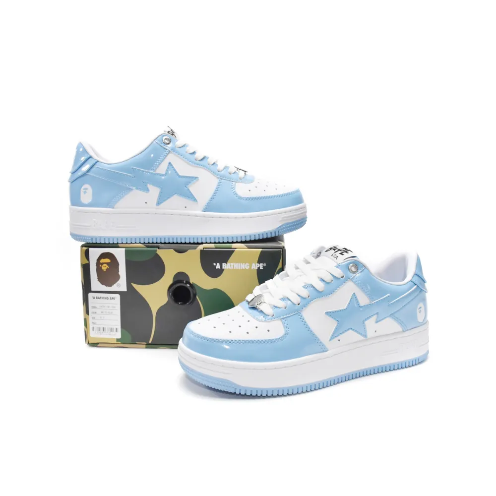 EM Sneakers A Bathing Ape Bape SK8 Sta Low White Blue