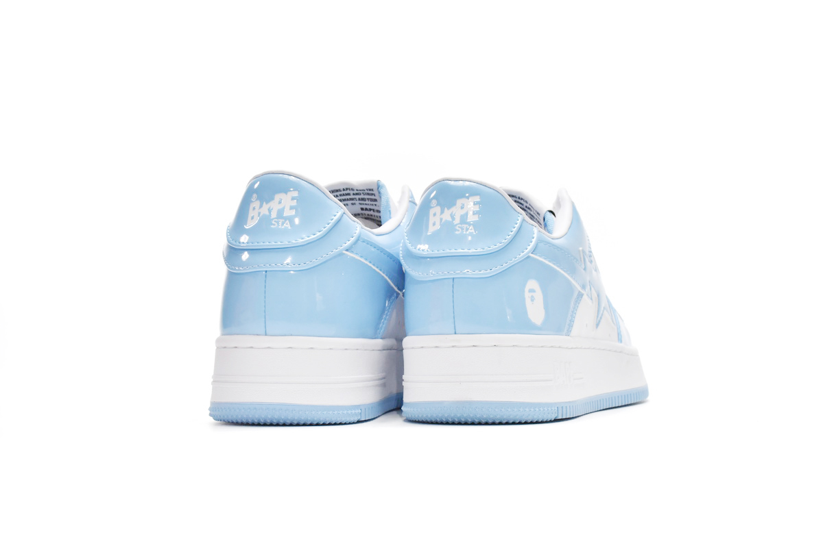 EM Sneakers A Bathing Ape Bape SK8 Sta Low White Blue
