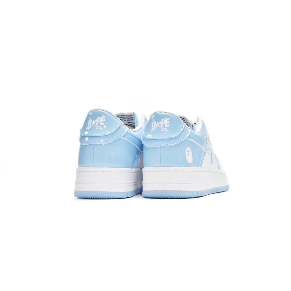 EM Sneakers A Bathing Ape Bape SK8 Sta Low White Blue