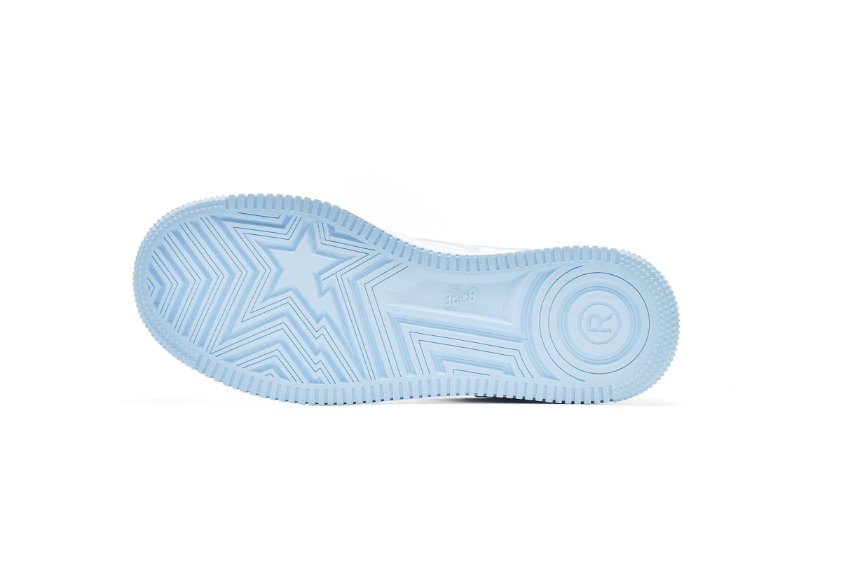 EM Sneakers A Bathing Ape Bape SK8 Sta Low White Blue