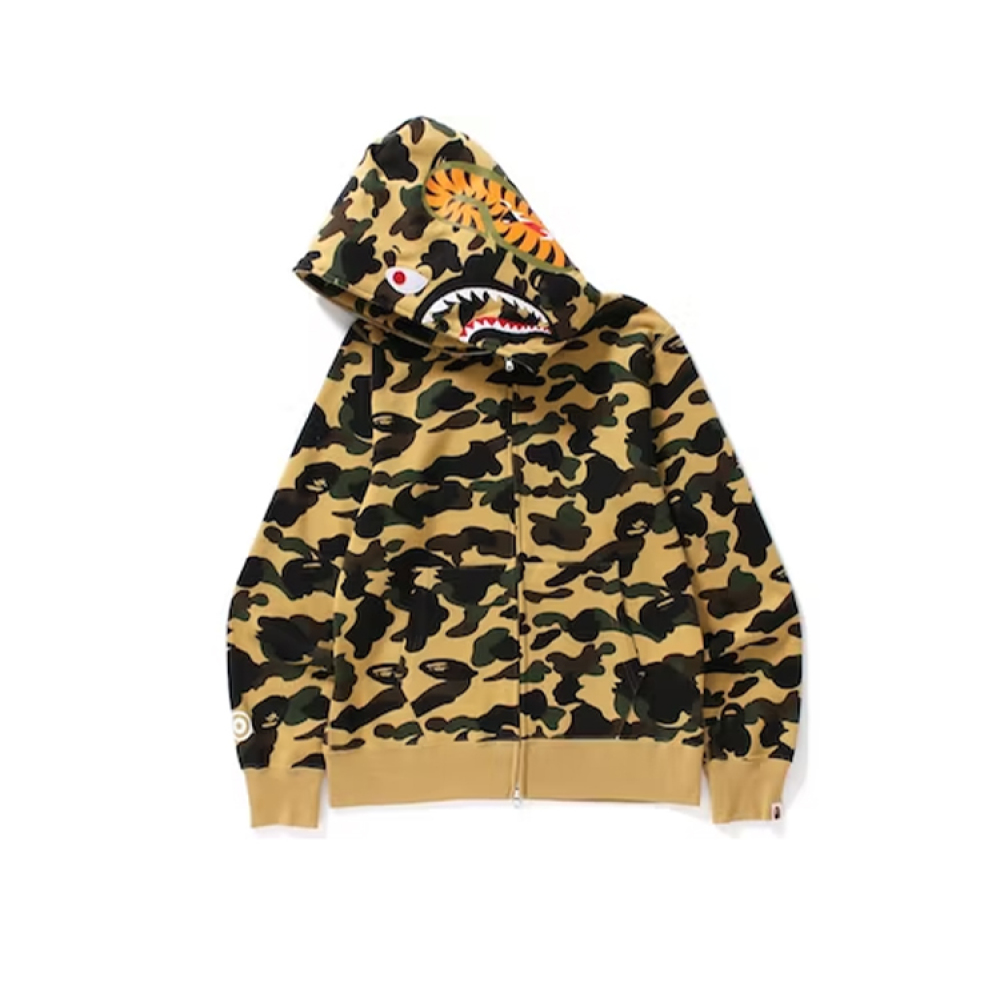 EM Sneakers BAPE 1st Camo Shark Full Zip Hoodie Yellow