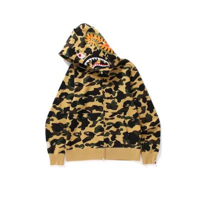 EM Sneakers BAPE 1st Camo Shark Full Zip Hoodie Yellow 01