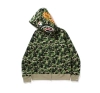 EMSneakers BAPE Color Camo Shark Full Zip Hoodie Green